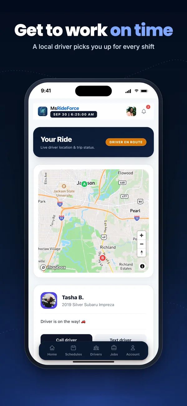 RideForce Worker screenshot 2 of 10: Live ride tracking