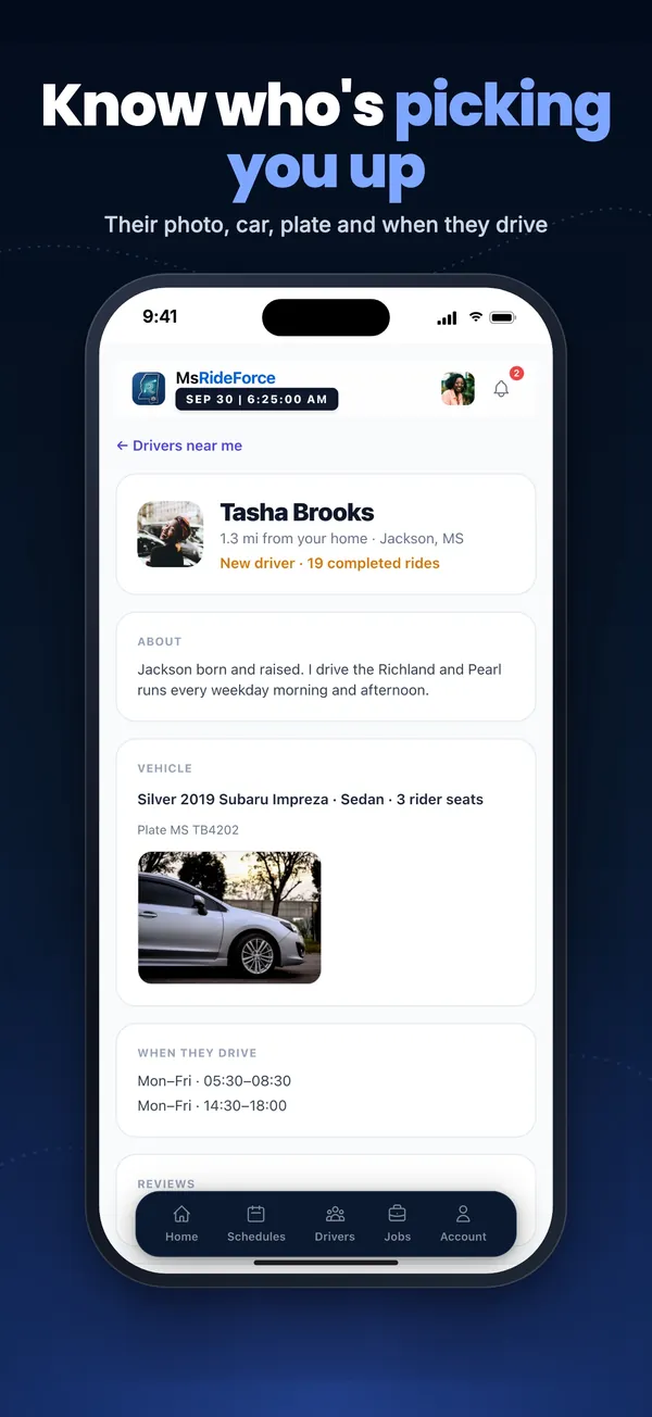 RideForce Worker screenshot 7 of 10: Your driver